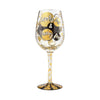 Lolita 21st Birthday Wine Glass in Gold and Black