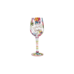 Lolita Wine Glass Mom You Are Loved