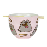 Pusheen Ramen Bowl with Chopsticks by Our Name Is Mud