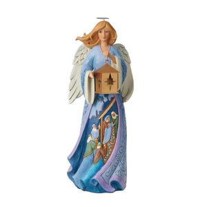 Jim Shore Nativity Angel with Light Up Lantern Statue 20"