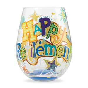 Lolita Stemless Wine Glass Happy Retirement