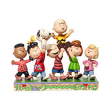 Jim Shore by Enesco A Grand Celebration 70th Anniversary Peanuts Gang with Snoopy, Charlie Brown, Peppermint Patty, Linus, Lucy, Sally and Franklin Figurine