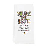 Embroidered You're the Best Tea Towel by Our Name is Mud