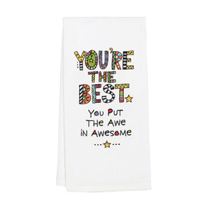 Embroidered You're the Best Tea Towel by Our Name is Mud