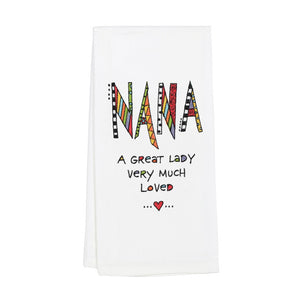 Embroidered Nana Tea Towel by Our Name is Mud