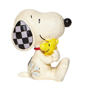 Jim Shore Peanuts Mini Snoopy Hugging Woodstock Figurine