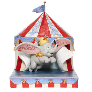 Jim Shore Disney Traditions Dumbo Flying Out of Big Tent Figurine