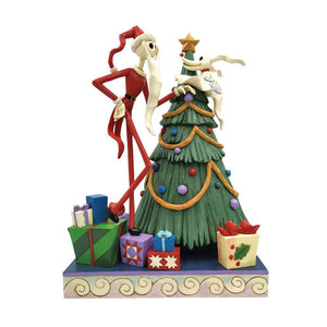 Jim Shore Disney Santa Jack and Zero with Tree Decking the Halls Figurine