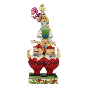 Jim Shore Disney Alice in Wonderland Stacked We're All Mad Here Figurine