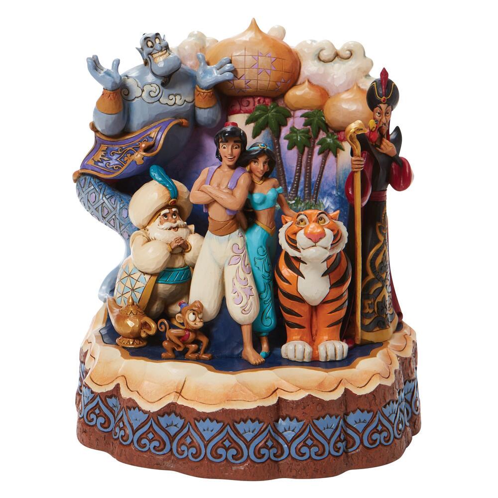 Jim Shore Disney Aladdin with Princess Jasmine Carved by Heart