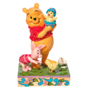 Jim Shore Disney Pooh and Piglet With Chicks Figurine, 5.7"