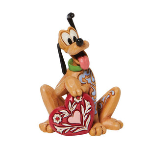 Disney Jim Shore Pluto Holding Heart Figurine