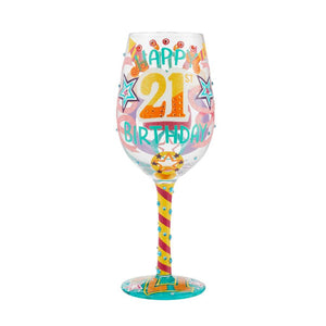 Lolita Wine Glass Happy 21st Birthday