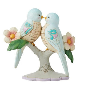 Jim Shore Heartwood Creek Lovebirds on Floral Branches Figurine