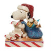 Jim Snore Peanuts Santa Snoopy with Bag of Toys and List "Checking It Twice" Figurine