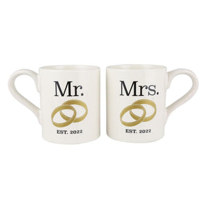 Our Name is Mud Est. 2022 Mr. Mrs. Mug Set of 2