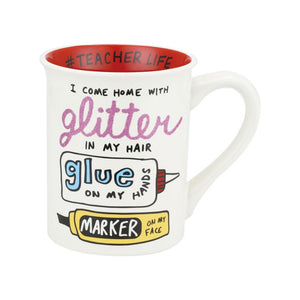 Our Name Glitter Glue Marker and Happiness Teacher Mug 16 oz.