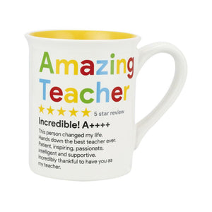 Our Name 5 Star Review Amazing Teacher Mug 16 oz.