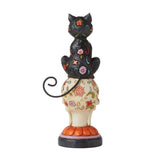 Jim Shore Day of the Dead Black Cat and Skull Figurine