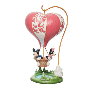 Jim Shore Disney Love Takes Flight Mickey and Minnie in Hot Air Balloon Figurine
