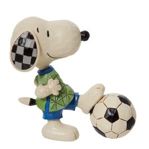 Jim Shore Peanuts Mini Snoopy Kicking Soccer Ball Figurine