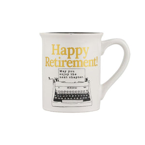 Our Name is Mud Happy Retirement May You Enjoy the Next Chapter Typewriter Mug