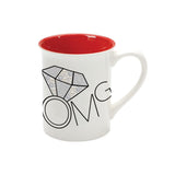 Our Name is Mud OMG Bling Diamond Ring I Said Yes Engagement Mug