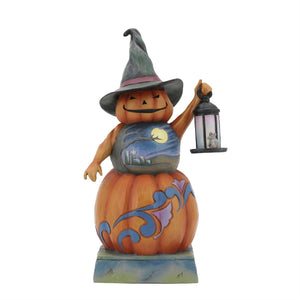 Jim Shore Heartwood Creek "From Dusk till Dawn " Stacked Pumpkin Witch Figurine