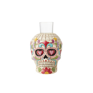 Jim Shore Heartwood Creek Day Of The Dead Skull Votive Holder