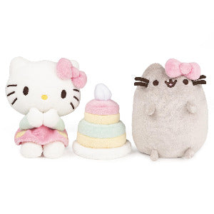 GUND Hello Kitty Pusheen Best Friend Collector Set 4.5" Stuffed Plush