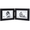 Malden Linear Classic Wood Double Horizontal 4"x6" Photo Frame, Black 
