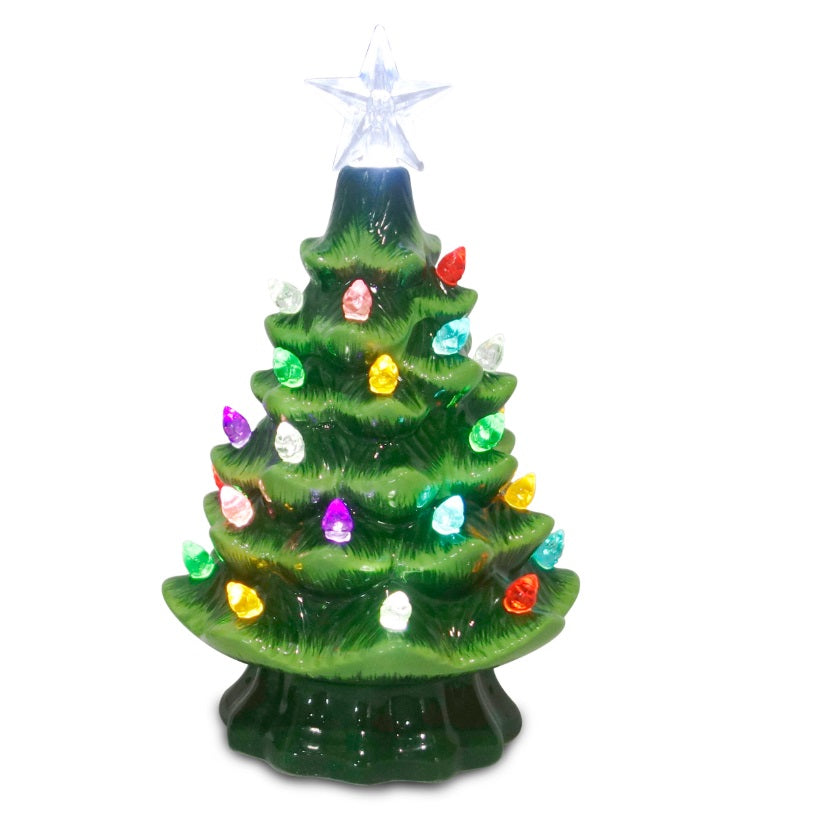 Green Ceramic Light Up Christmas Tree, 7.5 – Steve's Hallmark