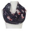 Holiday Theme Santa, Reindeer, Snowman, Gingerbreadman Infiniity Scarf