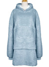 Gray Darling Dot Cozy Oversized Sherpa Blanket Pullover