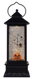 12" Spooky Halloween Light Up Glitter Lantern Haunted House, Headless Horseman, Pumpkin Head, Skeleton in Jack-O-Lantern