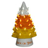 Candy Corn Light Up Ceramic Halloween Tree 13"