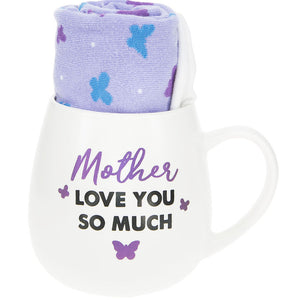 Mother Love You So Much 15.5 oz Mug and Sock Set