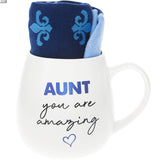 Aunt You Are Amazing 15.5 oz Mug and Sock Set