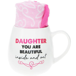 Daughter You Are Beautiful Inside And Out15.5 oz Mug and Sock Set