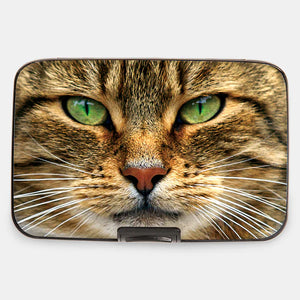 Green Eye Cat RFID Armored Wallet