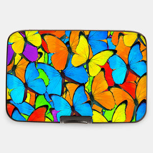Butterfly - Multi Colored Morpho Collage RFID Armored Wallet