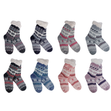 Knit Thermal Slipper Socks with Gripping Soles Classic Snowflake Pattern Buy 1 Get 1 FREE