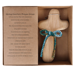 4" Olive Wood Comfort Prayer Cross