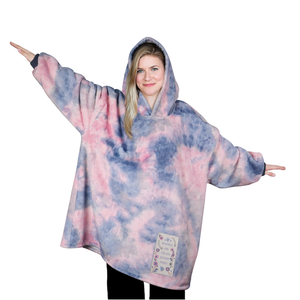 Candy Sky Tie Dye Oversized Sherpa Blanket Pullover