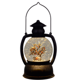 Halloween 10.25" Sitting Skeleton and Tombstone Under Spooky Tree Glitter Water Globe