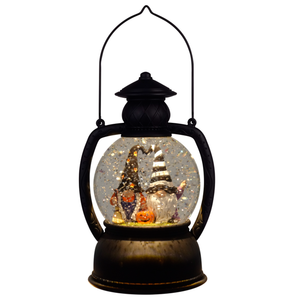 Halloween 10.25" Gnome Witches with Broom Glitter Water Globe