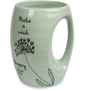 May All Your Wishes Come True Happy 50th Birthday Hand Warmer Mug 16 oz.