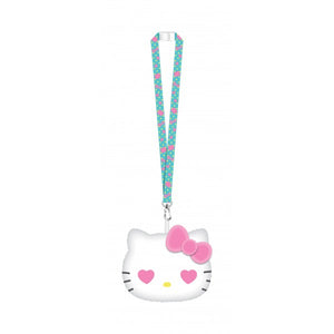 Hello Kitty Fuzzy Card Holder Lanyard