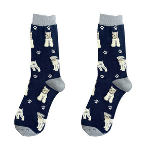 Schnauzer Dog Happy Tails Socks