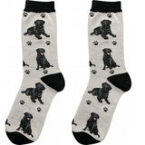 Black Labrador Dog Happy Tails Socks